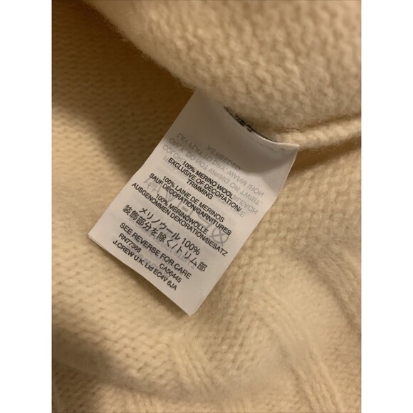 Madewell Star Pullover Sweater Cream 100% Merino Wool Women’s Large Cozy - Picture 9 of 12